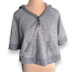 DECREE gray cropped hoodie size S